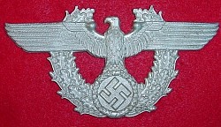 Nazi Police Shako Eagle/Swastika Front Plate w/o Mounting Posts...$65 SOLD