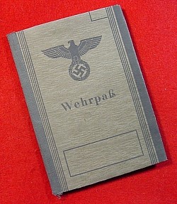 Nazi Excellent Unissued Wehrpass from 1942...$50