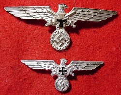 Nazi Reichskriegerbund Breast Eagle and Hat Eagle Insignia Set...$55 set SOLD