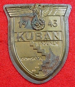 Nazi Kuban Campaign Sleeve Shield with Back Plate...$150 SOLD