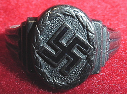 Nazi-Era Silver (marked 835) Swastika Ring...$125 SOLD