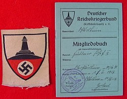 Nazi Reichskriegerbund Membership Book and Patch...$70 SOLD