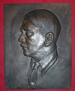 Original 1933 Bronze Hitler Plaque by Louis Reiff...$495 SOLD