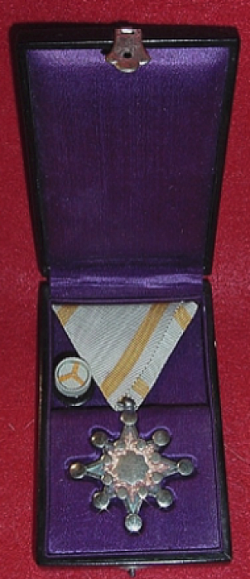 Imperial Japanese Order of the Sacred Treasure 8th Class with Case...$75 SOLD
