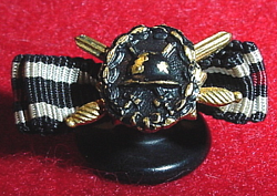 WWI German Black Wound Badge with Ribbons Lapel Button...$25 SOLD