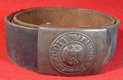 Original Nazi Army EM Belt and Buckle Marked "N&H 1942"...$150 SOLD
