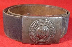 Original Nazi Army EM Belt and Buckle Marked 