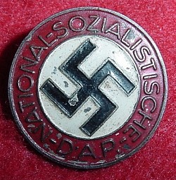 Nazi NSDAP Late War Party Pin Marked "RZM M1/120"...$45 SOLD