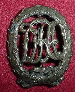 Pre-Nazi DRA Sports Badge in Bronze...$65 SOLD