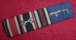 Nazi Five-Ribbon Bar with Three Metal Devices...$30 SOLD