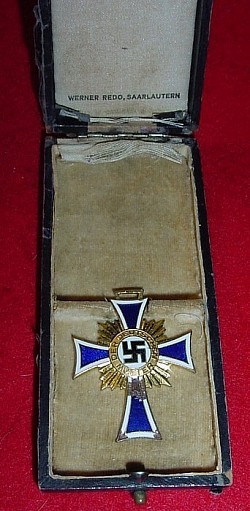 Nazi Mother's Cross in Gold with Case...$50 SOLD
