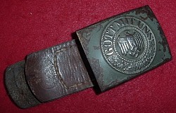 Nazi Army EM Belt Buckle Marked "CTD 1941" with Leather Tab...$95 SOLD