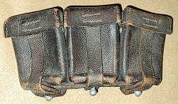 Nazi K98 8MM Three-Pocket Ammo Pouch...$35 SOLD