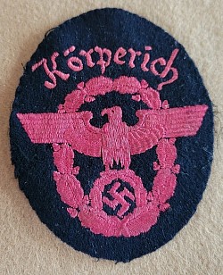 Nazi Fire Police Sleeve Patch for the Municipality of Körperich...$80 SOLD