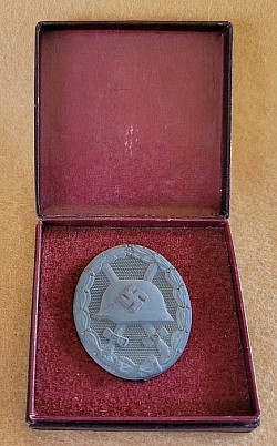 Nazi Silver Wound Badge Marked "62" in Issue Fitted Box...$110 SOLD