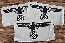 WWII German Army Large Sports Shirt Eagle/Swastika Patches...$45 each SOLD