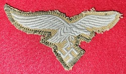 Nazi Tropical Luftwaffe EM Breast Eagle Cut Off a Tropical Tunic...$125 SOLD