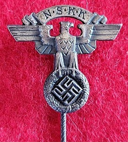 Nazi NSKK Member's Stickpin Badge Marked 