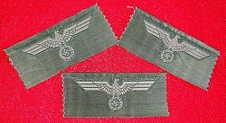 Nazi EM/NCO Subdued M43/Overseas Cap Insignia Patches...$25 each SOLD