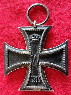 WWI German Iron Cross 2nd Class with Marked Ribbon Ring...$75 SOLD