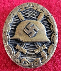Nazi Black Wound Badge Marked 
