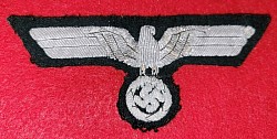 Nazi Army Officer Bullion Breast Eagle...$55 SOLD