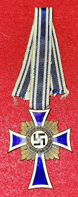 Nazi Mother's Cross in Bronze with Ribbon...$55 SOLD