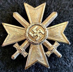 Nazi War Merit Cross with Swords 1st Class Marked "L15"...$110 SOLD
