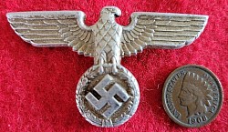 Nazi Political Leader's Visor Hat Eagle/Swastika Insignia (cent not included)...$45 SOLD