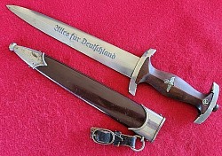 Nazi SA Dagger Marked "RZM M7/66 1941" with RZM-Marked Hanger Strap...$525 SOLD