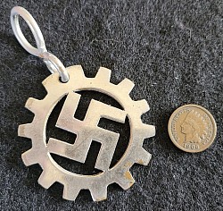 Nazi Larger Nickeled DAF Hanging Medallion...$95 SOLD