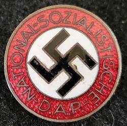 Nazi NSDAP Party Member's Badge Marked "RZM M1/8"...$85 SOLD