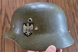 WWII Hungarian M38 Steel Helmet with Reproduction Decals...$125 SOLD