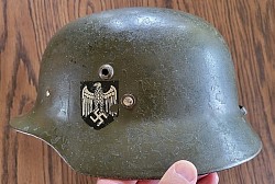 WWII Hungarian M38 Steel Helmet with Reproduction Decals...$125 SOLD