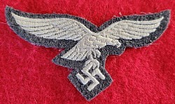 Nazi-era Luftwaffe EM Breast Eagle Patch "Vet Bring-back"...$45 SOLD
