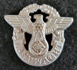 Nazi Landwacht Police Hat Insignia...$65 SOLD