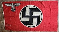 Nazi State Service Flag with Halyard Cord and Metal Loop...$495 SOLD