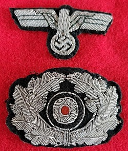 Nazi Army Officer's Visor Hat Bullion Insignia Set...$195 set SOLD