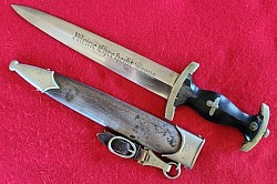 Nazi SS EM Dagger by Gottlieb Hammesfahr with Hanger Clip...$1,600 SOLD