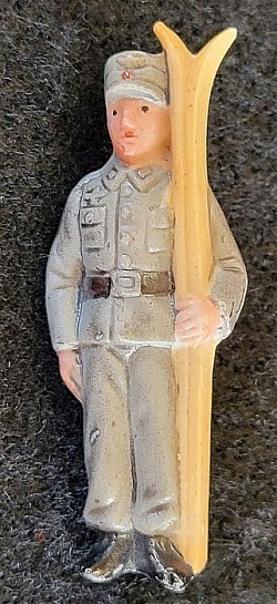 Nazi-era WHW Gebirgsjaeger Mountain Troop Porcelain Donation Pin...$35 SOLD