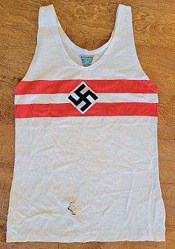 Nazi-era Hitler Youth Athletic Shirt with Maker's Label...$175 SOLD