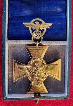 Original Nazi Police 25-Year Long Service Award with Original Case...$310 SOLD
