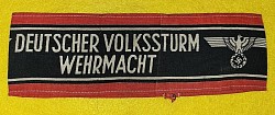 Nazi Volkssturm "Last Ditch" Forces Armband...$85
