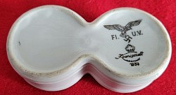 Nazi-era Luftwaffe Porcelain Salt and Pepper Shaker Holder...$90 SOLD