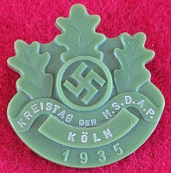 Nazi Kreistag der NSDAP Köln 1935 Tinnie Badge...$35 SOLD