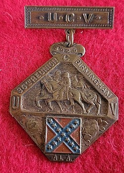 Original 1926 United Confederate Veterans Reunion Badge, Birmingham, AL...$175 SOLD