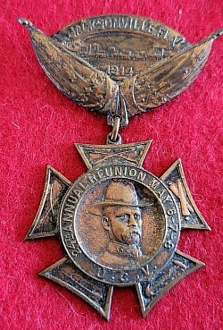 1914 United Confederate Veterans 24th Reunion Badge, Jacksonville, FL...$160 SOLD