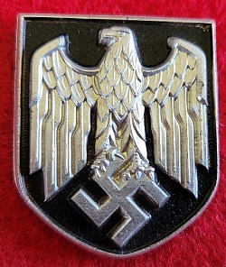 Nazi Afrika Korps Pith Helmet Insignia Plaque...$48 SOLD