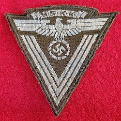 Nazi "Old Fighter's" NSKK Sleeve Chevron with Full RZM Tag...$135 SOLD