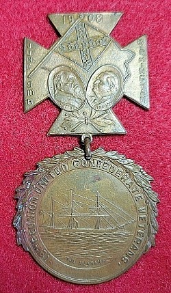 Original 1908 United Confederate Veterans 18th Reunion Badge, Birmingham, AL...$115 SOLD